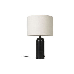 Gravity Table Lamp, black marble/canvas, GUBI
