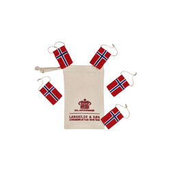 Pynteflagg 5 stk., rød, hvit, blå, Langkilde & Søn