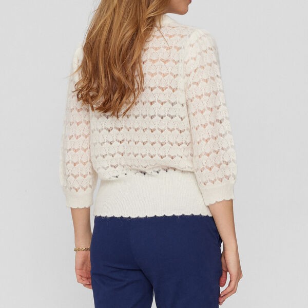 NURIETTA POINTELLE PULLOVER, cloud dancer, N&Uuml;MPH