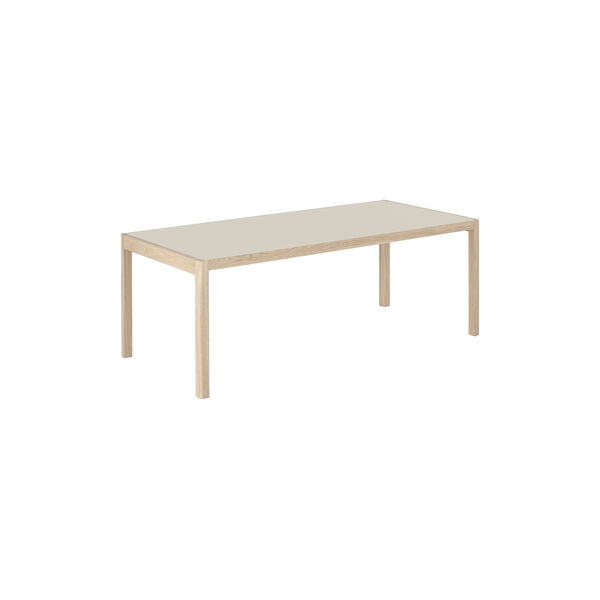 Workshop Table, warm grey linoleum/oak, Muuto
