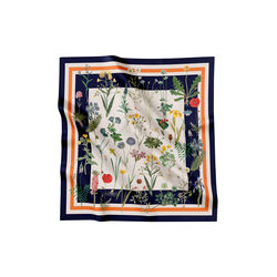 Flower Field skjerf, marineblå, Flora Danica Denmark