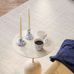 Musselmalt Riflet lysestake 7,5 cm, Royal Copenhagen