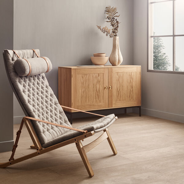 FK10 Plico loungestol, hvitoljet eik/natur, Carl Hansen & S&oslash;n