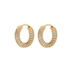 The Pavé Amalfi Huggies, gull, Luv Aj