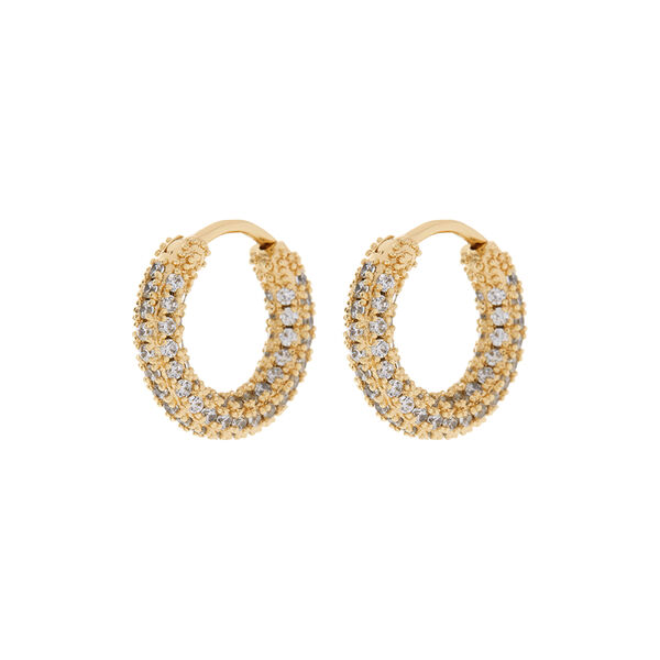The Pavé Amalfi Huggies, gull, Luv Aj