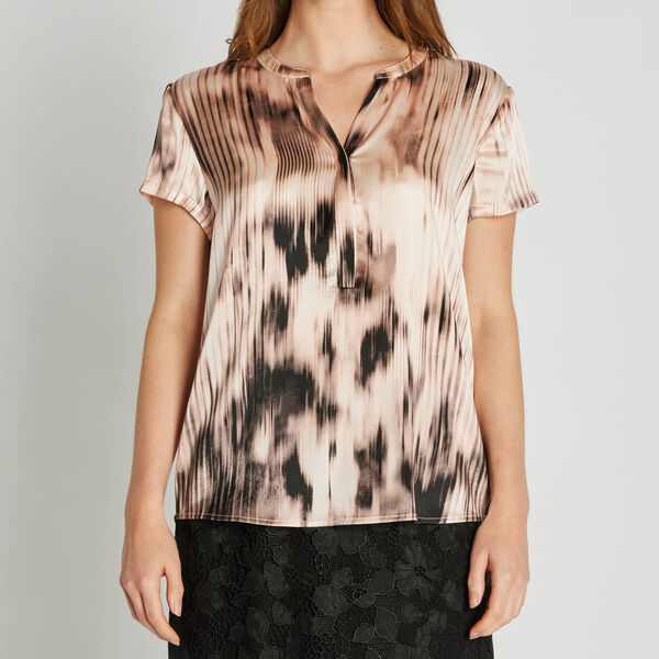 Blaine Top, pale rose/black print, PBO