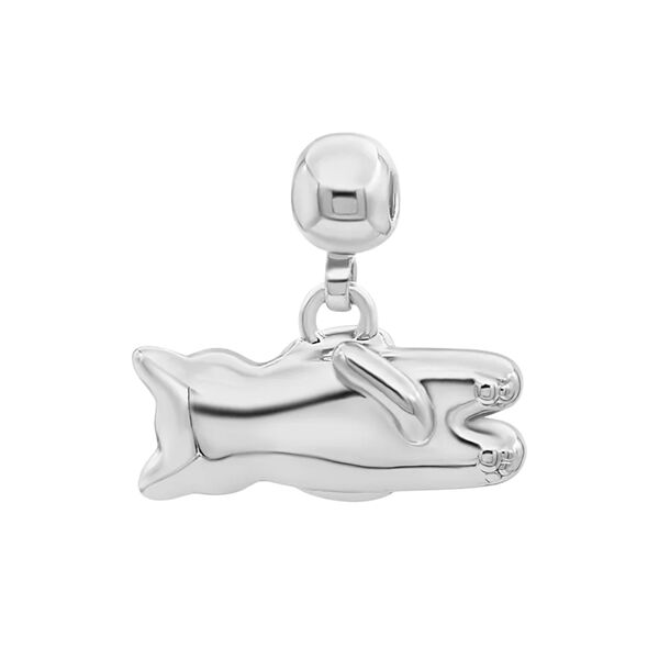 Sleepy Cat Charm, silver, WHO IS SHE