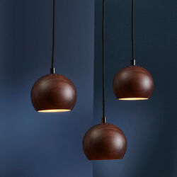 Ball Wood Pendant, walnut, FRANDSEN