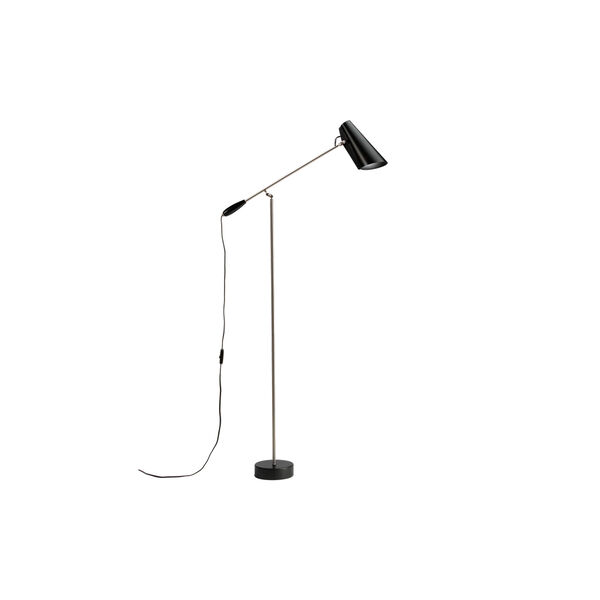 Birdy gulvlampe, sort/st&aring;l, Northern