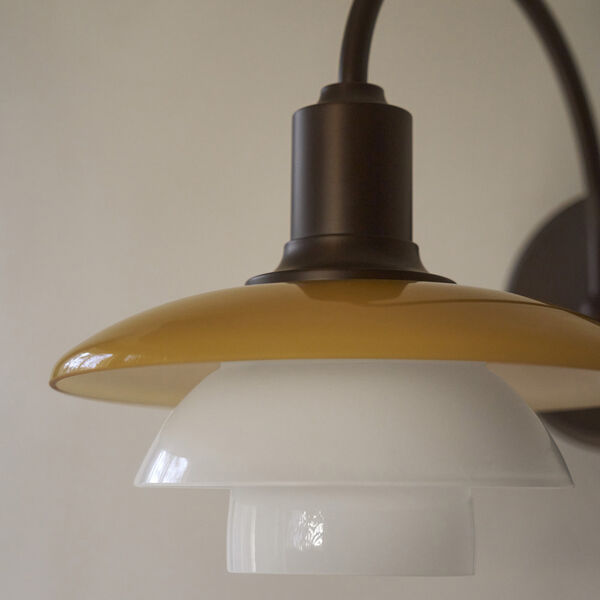 PH 2/2 Vegglampe Centenary Edition, amber/opal white, Louis Poulsen