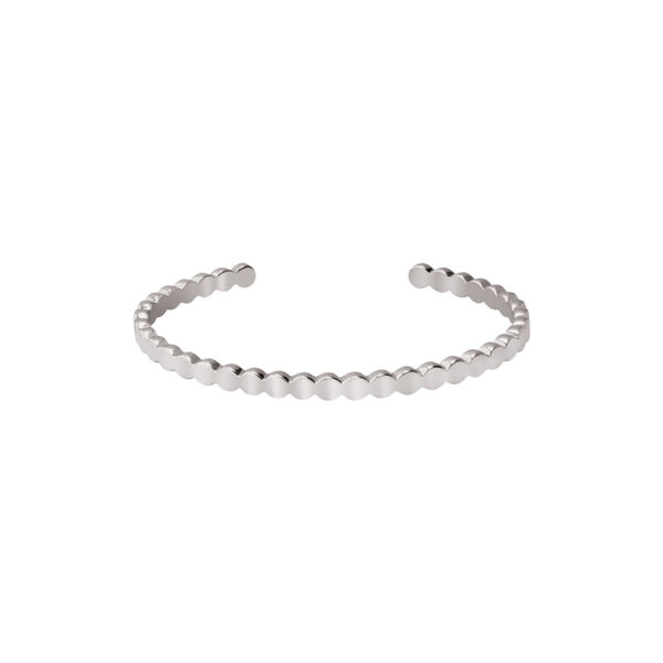 LUMI armb&aring;nd, rhodium, bangle up