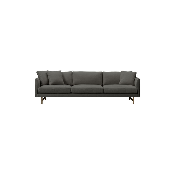 Calmo 3-seter sofa, m&oslash;rkgr&aring;/r&oslash;kt eik, Fredericia Furniture