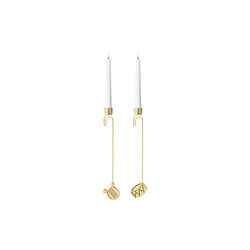 2026 Julelysestake Tromme/Harpe, gull, Georg Jensen