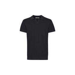 CFMATEO SS Structured Polo Knit, dark navy, Casual Friday