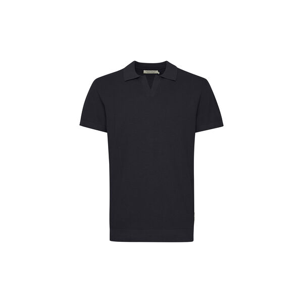 CFMATEO SS Structured Polo Knit, dark navy, Casual Friday