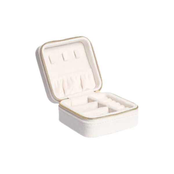 Velvet Jewellery Box Mini, off white, DARK department