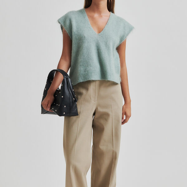 Camryn strikk vest, slate grønn, Second Female