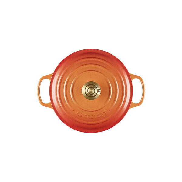 Rund st&oslash;&aring;ejern Jubileumsgryte &Oslash; 24 cm, flamme dor&eacute;e, Le Creuset