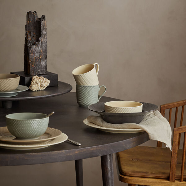 Rhombe Earth dyp tallerken &Oslash; 24.5 cm, slate, Lyngby Porcel&aelig;n