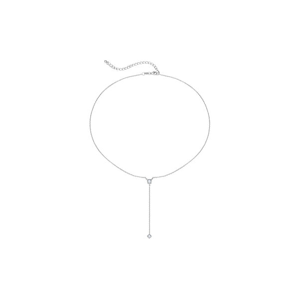 Elle 2 stone Necklace, silver, Nila Noor