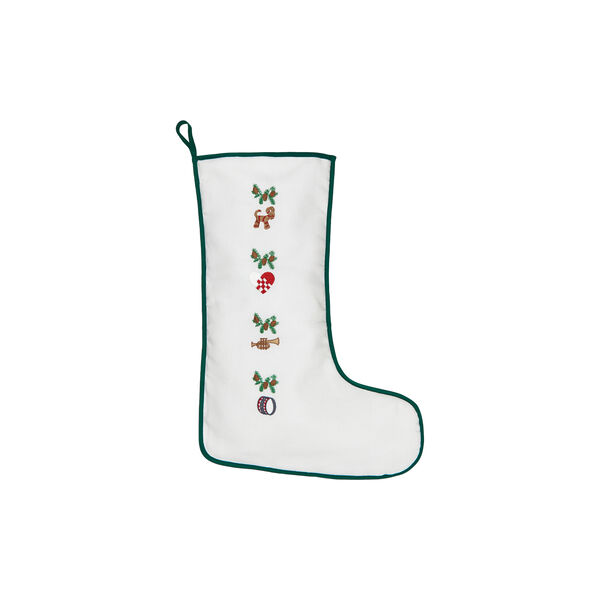 Julestrømpe, hvit, Langkilde & Søn