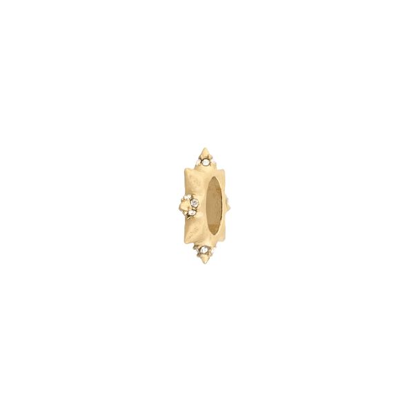 Crystal Spike Small Bead Charm, gold, DARK department