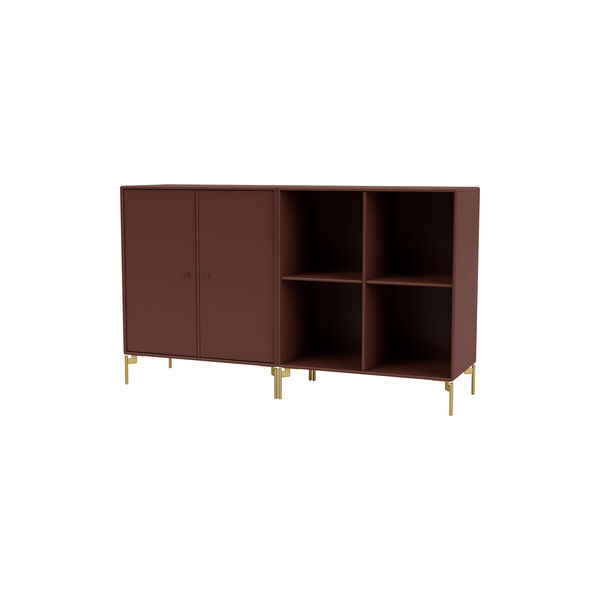 PAIR Classic bred skjenk med ben i messing, 155 masala, Montana Furniture