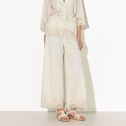 Patty Lace Trousers, cream, HUNK&Oslash;N