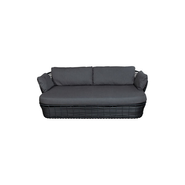 Basket 2-seter sofa inkl. putesett, graphite/grey, Cane-line