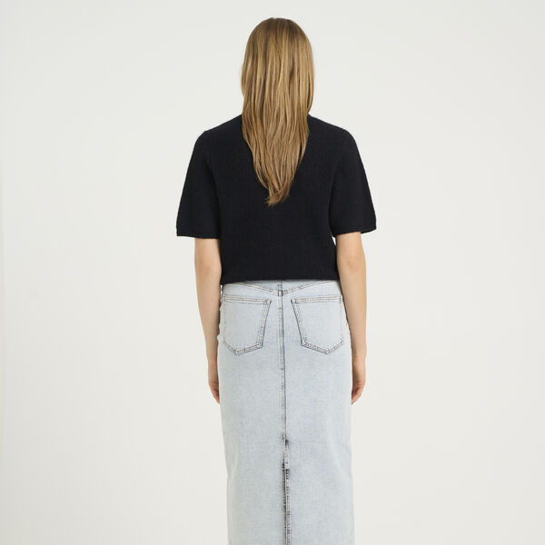 AlphaGZ ss kort cardigan, svart, Gestuz