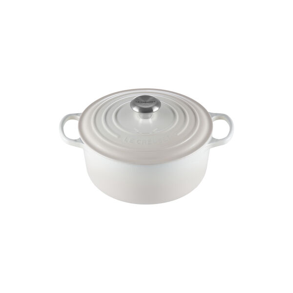 Signature st&oslash;pejern rund gryte &Oslash; 24 cm, meringue, Le Creuset