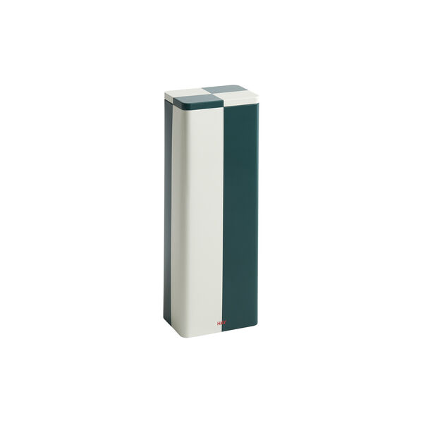 Tin beholder, green/off-white, HAY