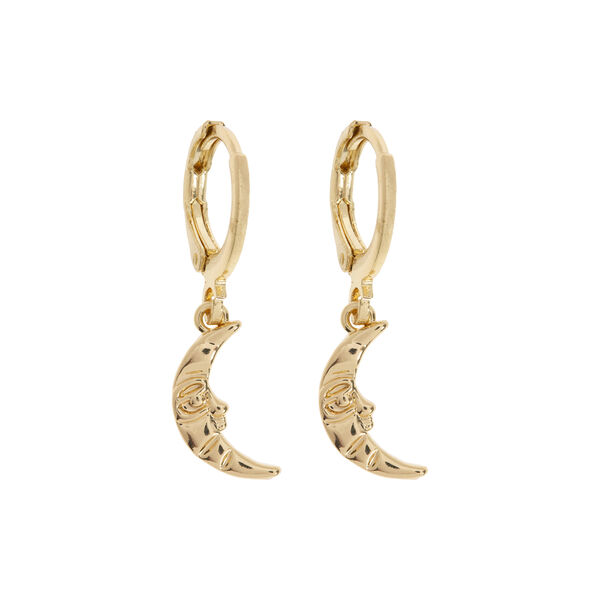 Luna  - Crescent Moon with Face Hoop &oslash;reringer, gull, timi of Sweden