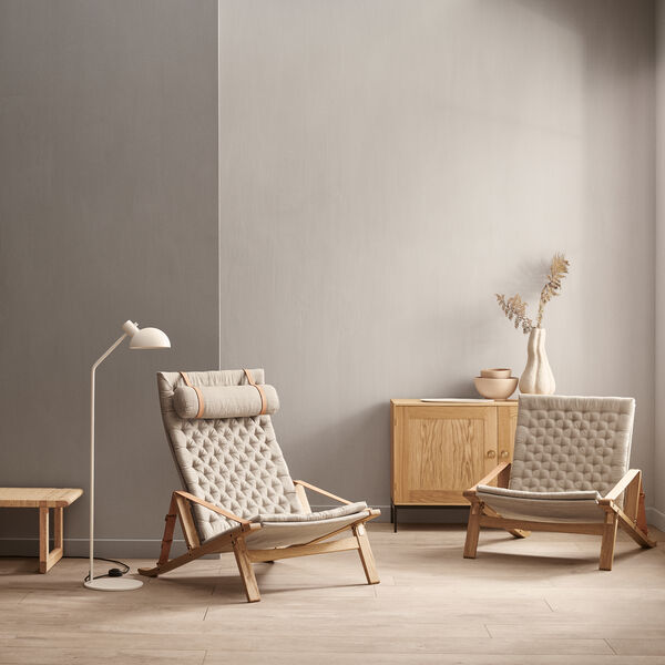 FK10 Plico loungestol, hvitoljet eik/natur, Carl Hansen & S&oslash;n