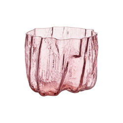 Crackle vase, pink, Kosta Boda