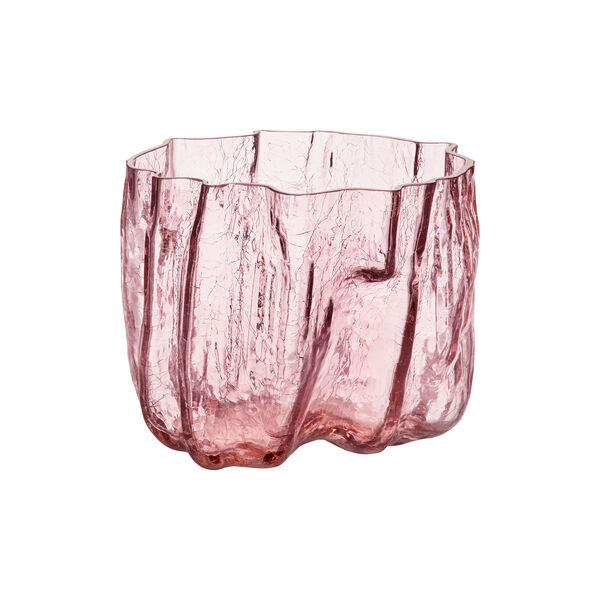 Crackle vase, pink, Kosta Boda