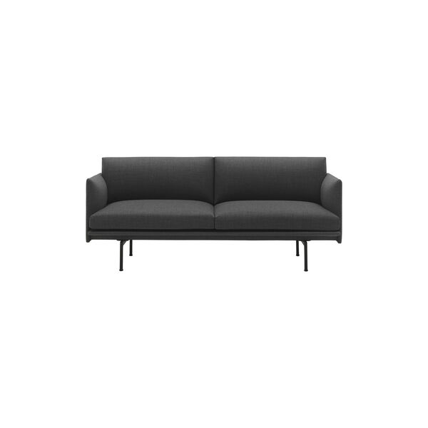 Outline Sofa 2-seter,  remix 163/svart Outline Sofa 2-seter,  remix 163/svart, Muuto