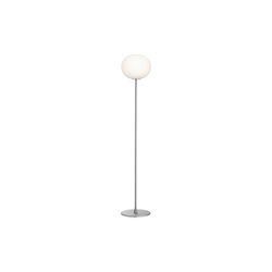 Glo-Ball F2 Floor Lamp, silver/opal, Flos