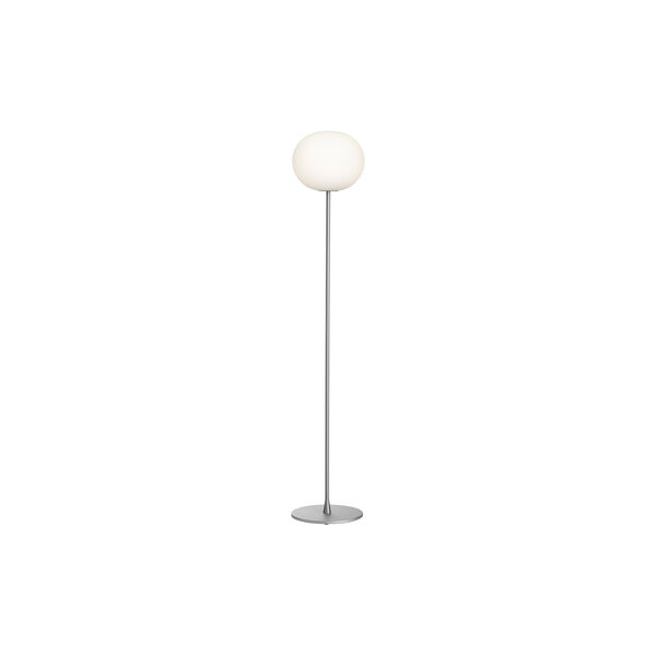 Glo-Ball F2 Floor Lamp, silver/opal, Flos