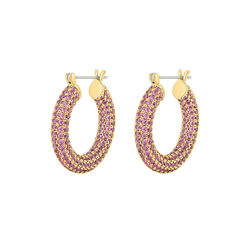 Pave Baby Amalfi hoops, rosa/gull, Luv Aj