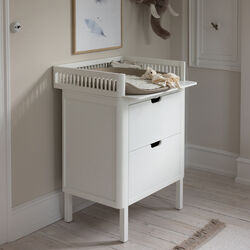 Sebra stellebord med skuffer, klassisk hvit, Sebra