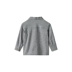 Shirt L/S Oscar, 9766 dark blue chambray, Wheat