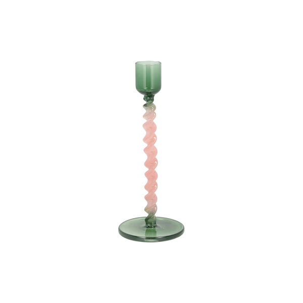 Styles glass lysestake, green/rose, Villa Collection