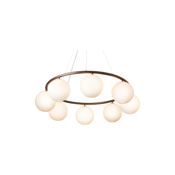 Miira 8 Circular Pendant,  dark bronze/opal, Nuura