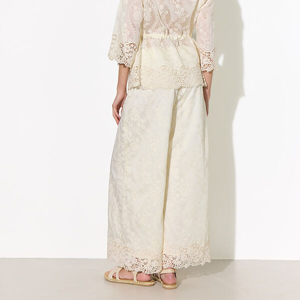 Patty Lace Trousers, cream, HUNK&Oslash;N