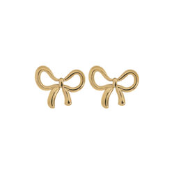 Juliette - Bow Stud &oslash;reringer, gull, timi of Sweden