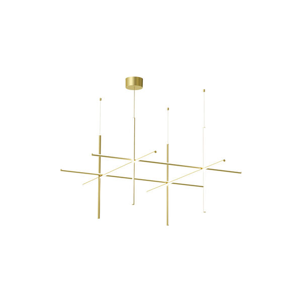 Coordinates Suspension 4 taklampe, anodized champagne, Flos