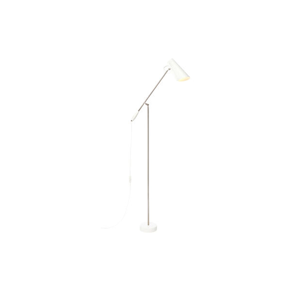 Birdy gulvlampe, hvit/stål, Northern