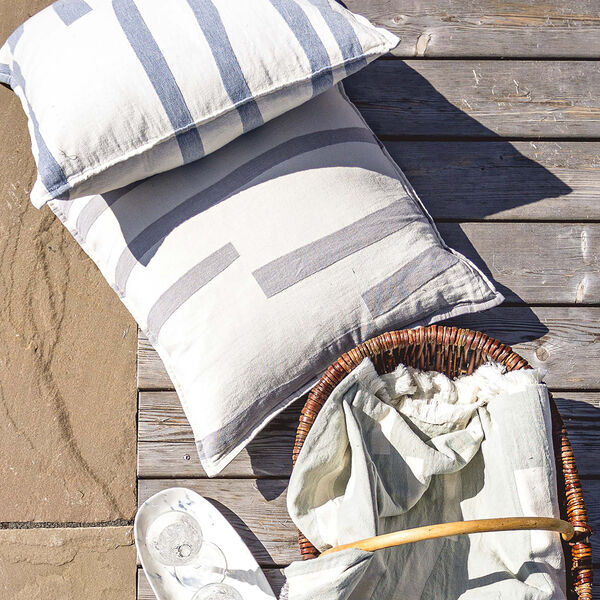 Lyme Grass pledd, grey, ELVANG