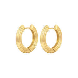 The Ridged Amalfi Hinge Hoops, gull, Luv Aj